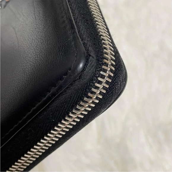 Yves Saint Laurent Black Wallet with Gold Accents - Picture 11 of 13